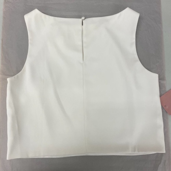 NWT Amy Kuschel Sleeveless Cropped Bridal Top - Picture 5 of 5
